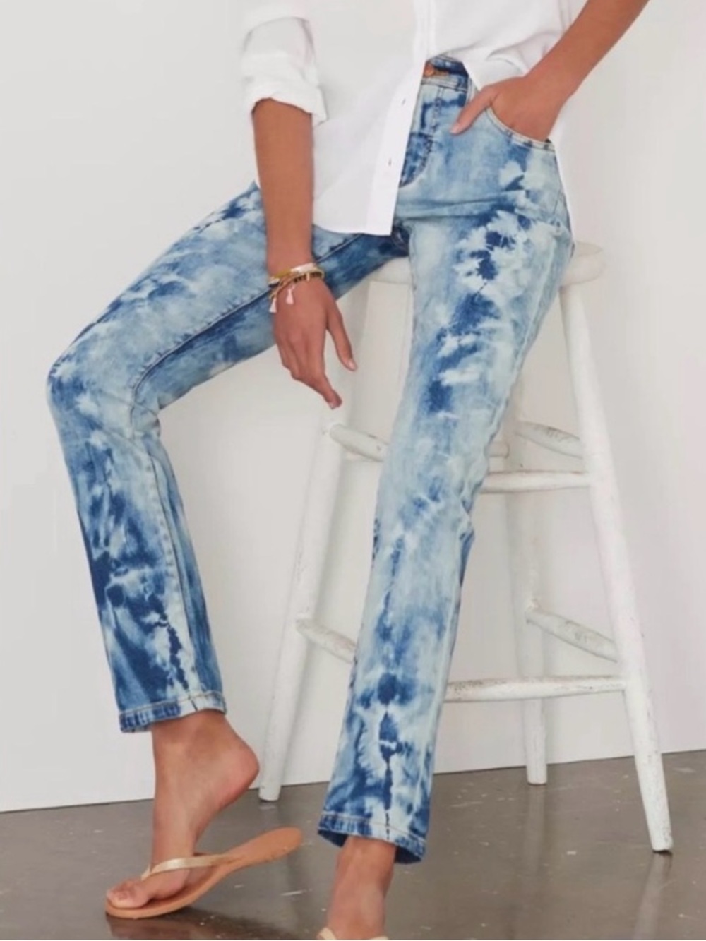 PILCRO➕The Slim Boyfriend Tie•Dye Jeans